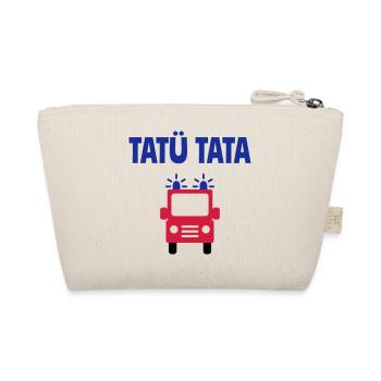 ★ Designfarben änderbar ★ Tatü tata Feuerwehrauto - Bio-Täschchen - Natur - Hinten
