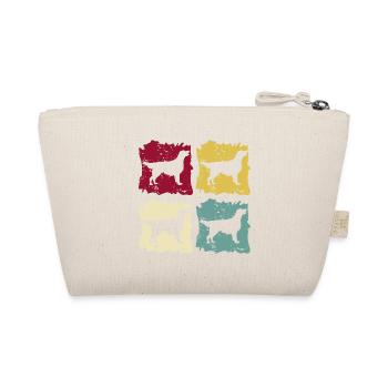 Flat Coated Retriever Retro Vintage - Bio-Täschchen - Natur - Hinten