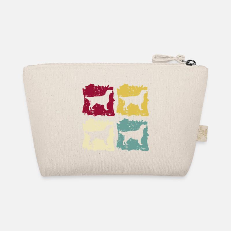 Flat Coated Retriever Retro Vintage Bio-Täschchen