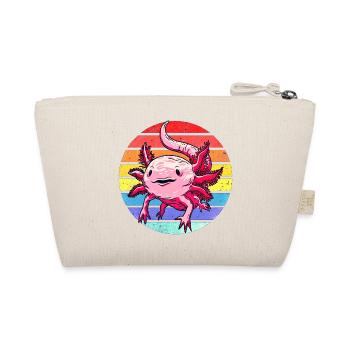 Axolotl. Retro Axolotl. Funny axolotl - Organic Pouch - nature - Back