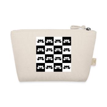 Cute Cat Checkerboard for Cat Owner - Organic Pouch - nature - Back