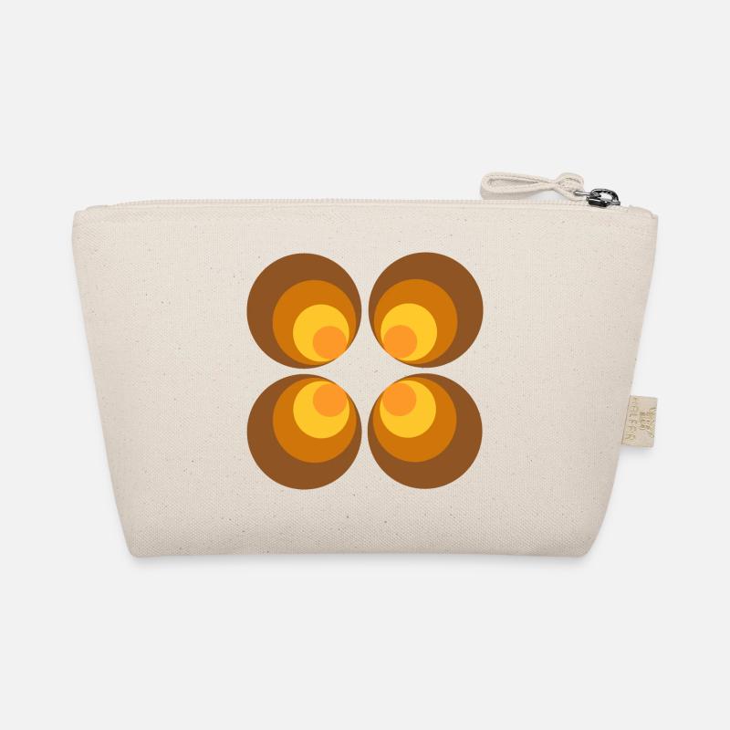 70er Jahre Blume Muster Retro Bio-Täschchen
