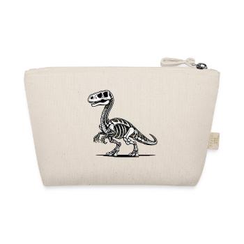 Dinosaur Skeleton Illustration - Organic Pouch - nature - Back