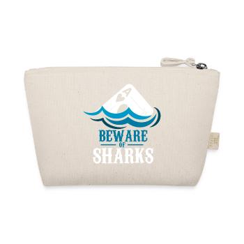 Attention Sharks Poker Strong Gift - Organic Pouch - nature - Back