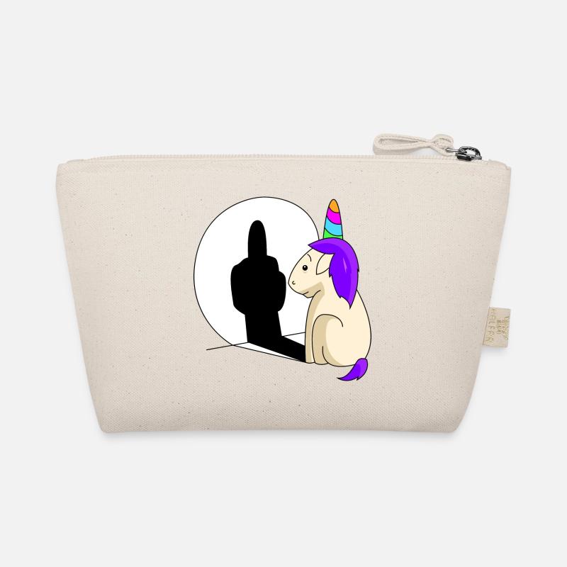 lustiges Freches Einhorn Schatten Mittelfinger Bio-Täschchen