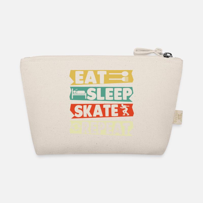 Roller skates 70s gift Organic Pouch