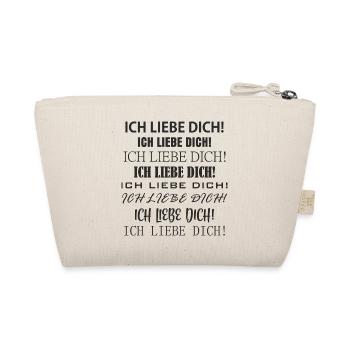 Ich liebe dich. I love you. Liebe. Partnerschaft. - Bio-Täschchen - Natur - Hinten