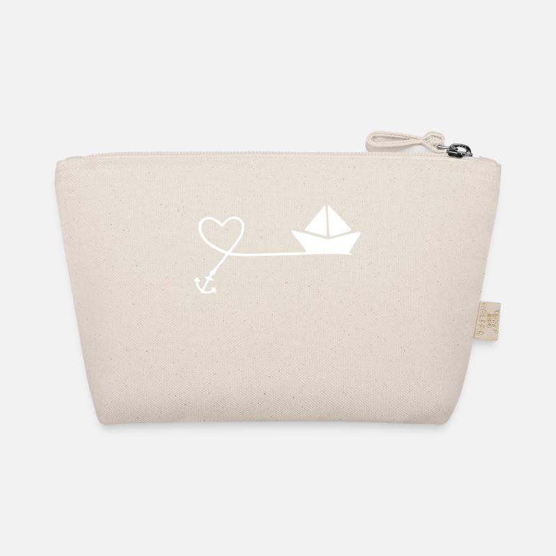 maritim herz anker boot Bio-Täschchen
