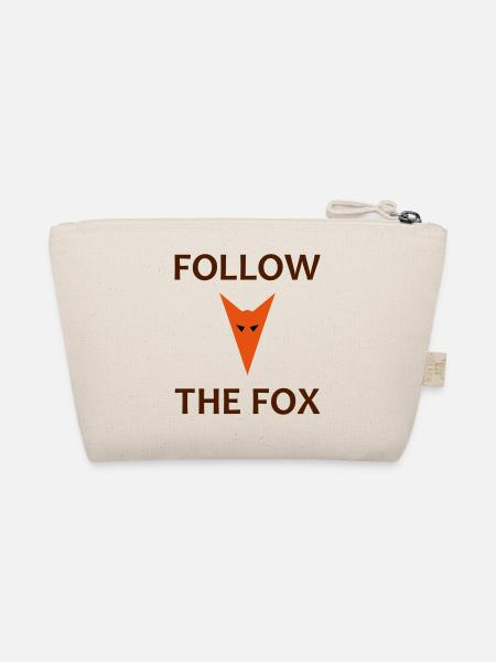 ★ Designfarben änderbar ★ Follow the fox (Fuchs) - Bio-Täschchen - Natur - Hinten