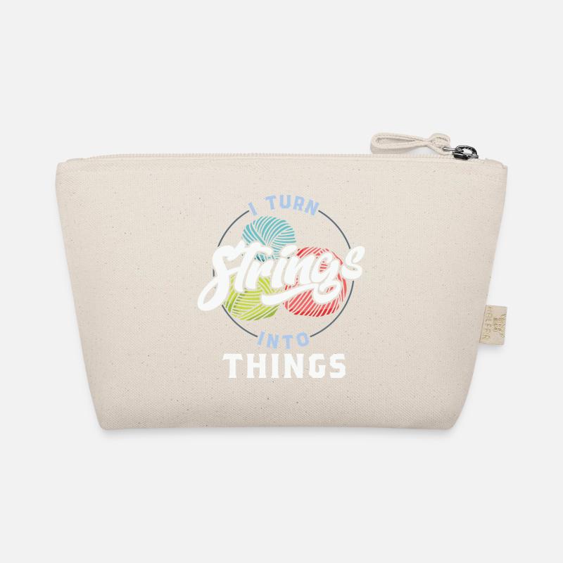 Knitting I Turn Strings into Things Organic Pouch