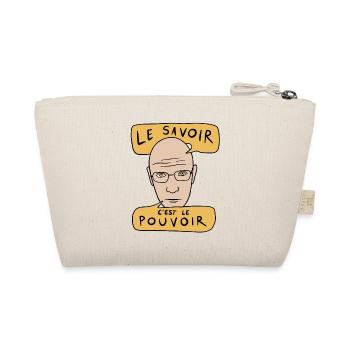 Zitat von Michel Foucault - Le Savoir C'est Le Pouvoir - Bio-Täschchen - Natur - Hinten