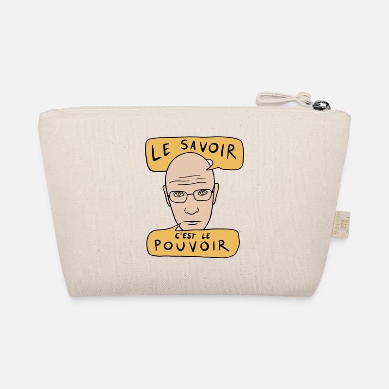 Zitat von Michel Foucault - Le Savoir C'est Le Pouvoir - Bio-Täschchen - Natur