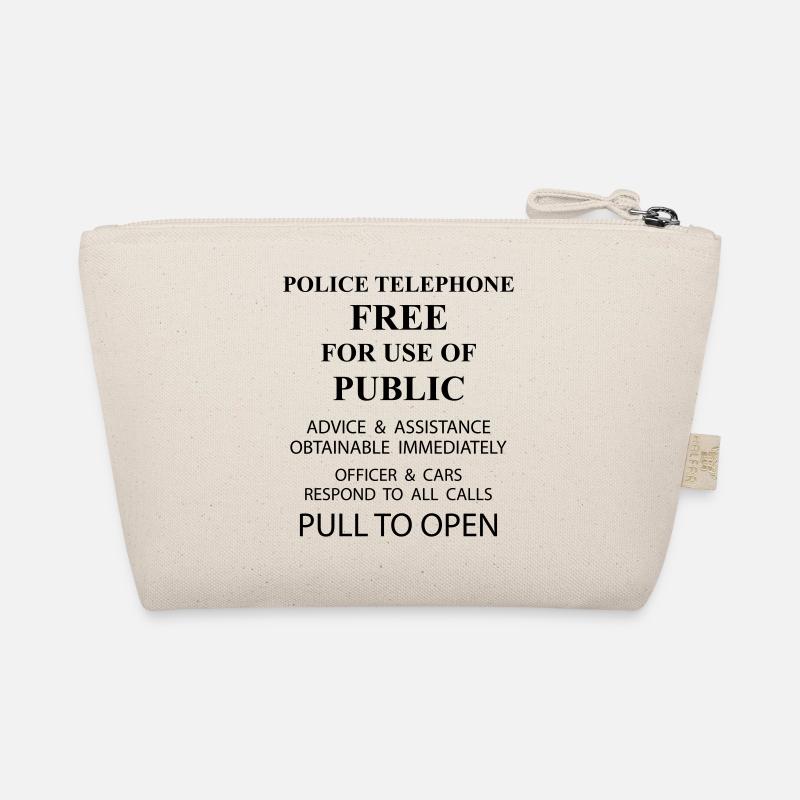 police box text Organic Pouch