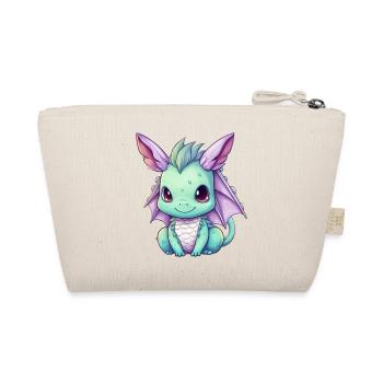 Drache Kawaii Zeichnung - Bio-Täschchen - Natur - Hinten