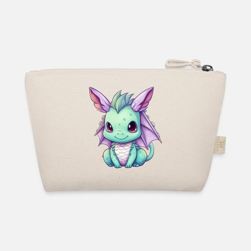 Drache Kawaii Zeichnung Bio-Täschchen