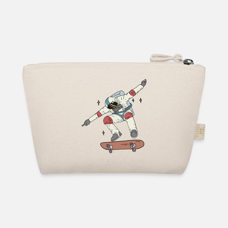 Astronaut Skater Space Skateboard Geschenk Bio-Täschchen