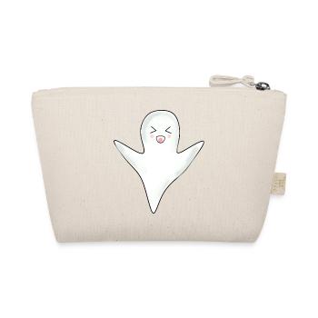 Kawaii Ghost Ghosts Halloween Halloween Costume - Organic Pouch - nature - Back