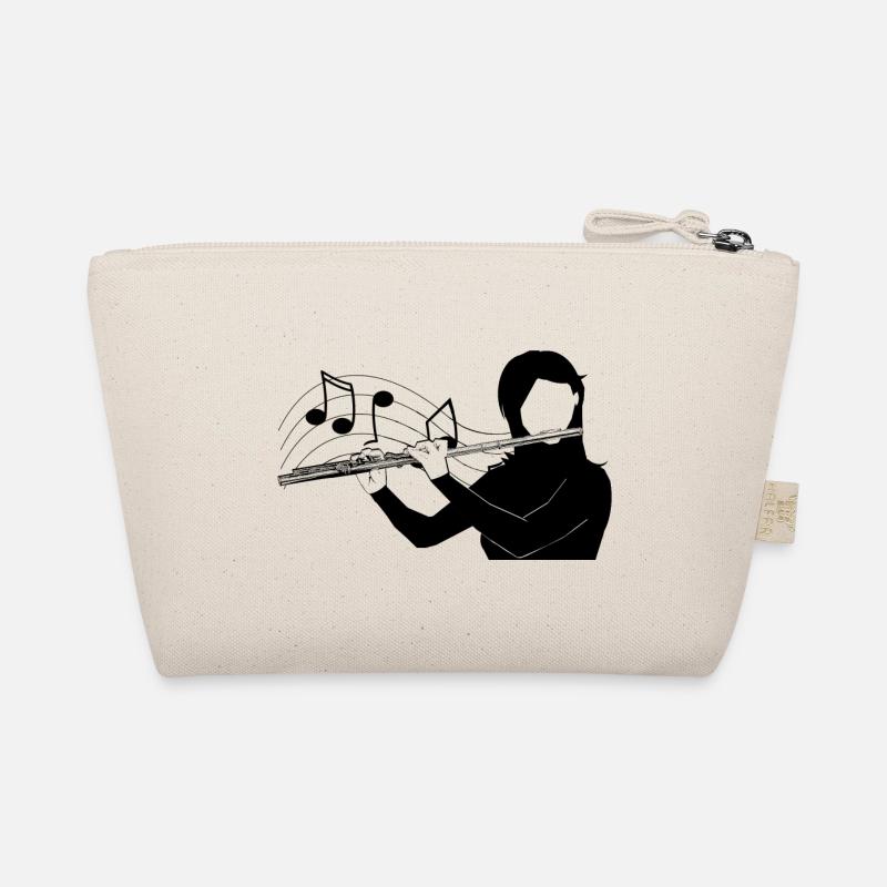 Flute player musical note Organic Pouch
