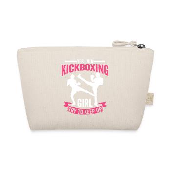 Kickboxing girl gift - Organic Pouch - nature - Back