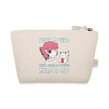 Just A Girl Who Loves Anime and Cats. Otaku Girl - Bio-Täschchen - Natur - Hinten