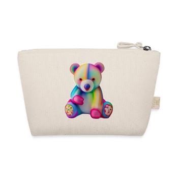 Multicolored teddy bear - Organic Pouch - nature - Back