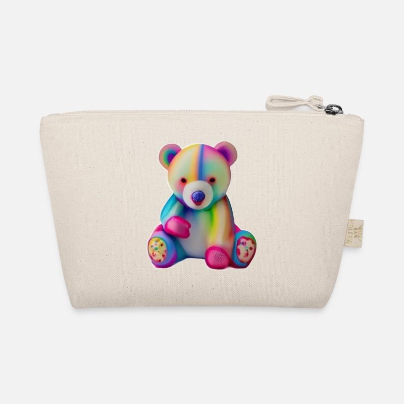 Mehrfarbiger Teddybär Bio-Täschchen