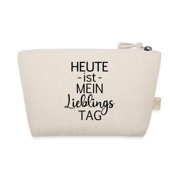 Frohsinn Gute Laune fröhlich mein Lieblingstag - Bio-Täschchen - Natur - Hinten