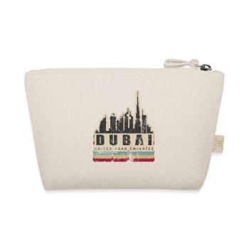 Retro Dubai Tower City Tourism Gift - Organic Pouch - nature - Back