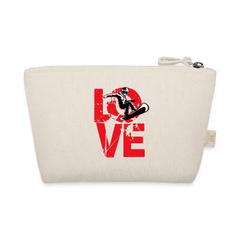 Snowboarding Snowboarder Snowboard Snowboard Holiday - Organic Pouch - nature - Back