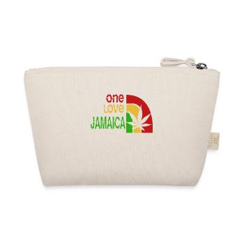 Jamaika One Love Marihuana Cannabis Blatt Geschenk - Bio-Täschchen - Natur - Hinten