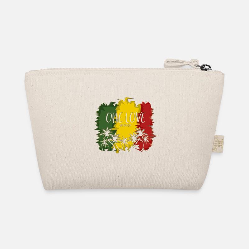 Drapeau de la Jamaïque Reggae Palm Tree One Love Gift Trousse biologique