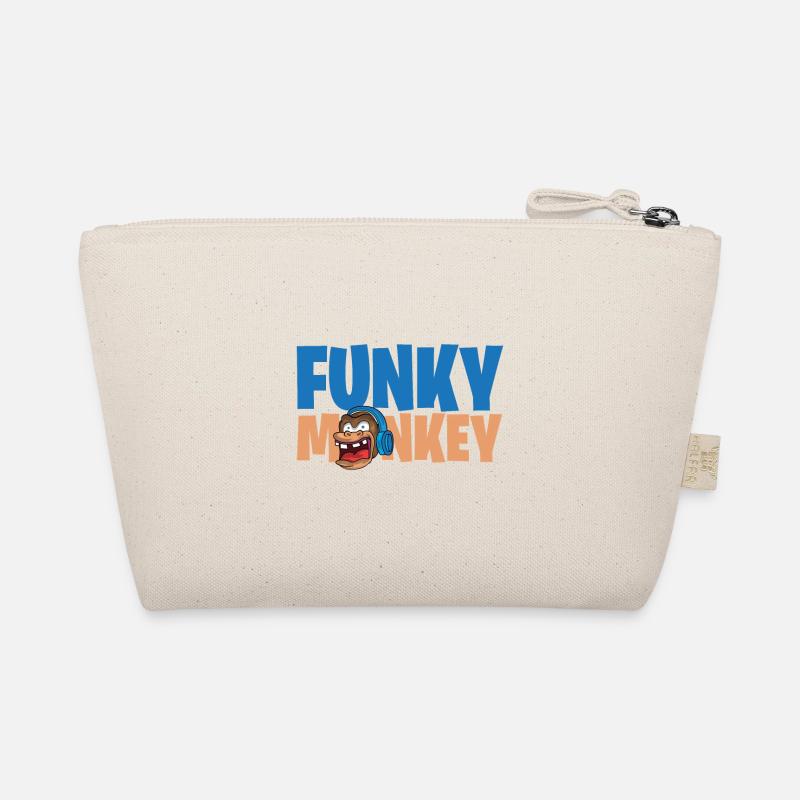 Funky Monkey Affe Kopfhoerer Geschenk Bio-Täschchen