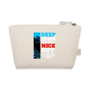 Taucher Geschenk Lustig Diving Tauchen Sport Meer - Bio-Täschchen - Natur - Hinten