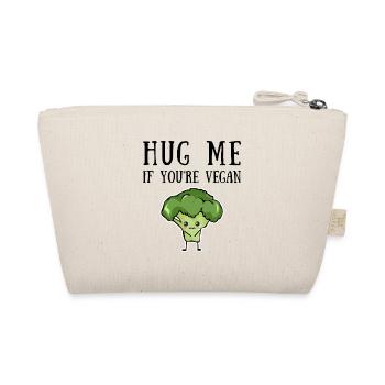 Broccoli Vegan Veggie Comic Chibi Gift - Organic Pouch - nature - Back