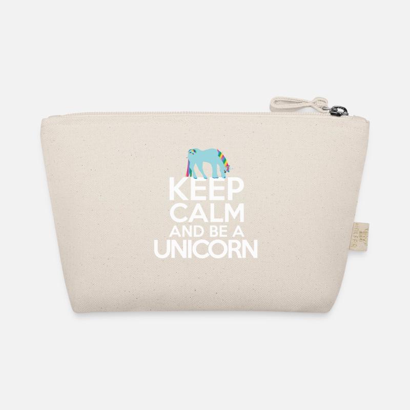 Keep calm Bleib ruhig und sei ein Einhorn Bio-Täschchen