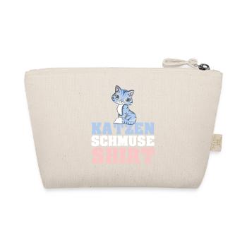 Katzen Schmuse Shirt Katze kuscheln streicheln Kat - Bio-Täschchen - Natur - Hinten
