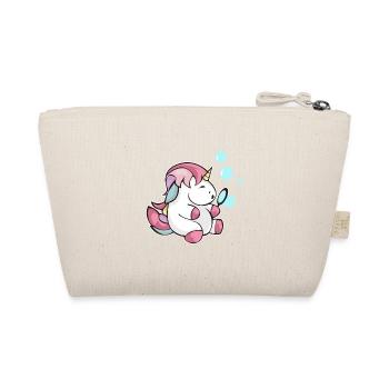 Unicorn soap bubbles blowing glitter child gift - Organic Pouch - nature - Back