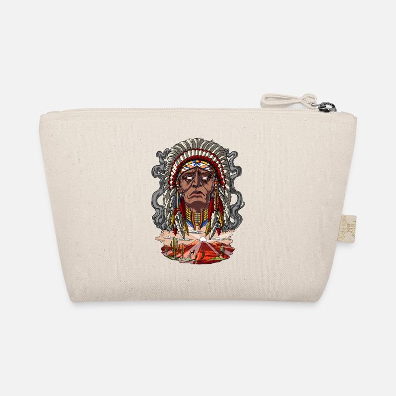 Indianischer Häuptling Kopfschmuck Bio-Täschchen