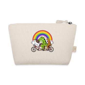 Unicorn T-Rex Dinosaur Sloth Riding Bicycle - Trousse biologique - nature - Dos