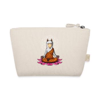 Llama Yoga Zen Alpaca Meditation Buddha Animal - Organic Pouch - nature - Back