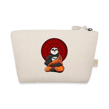 Panda Bear Zen Yoga Meditation Buddha - Organic Pouch - nature - Back