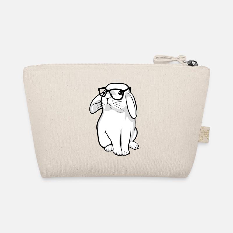 Lapin Hipster avec lunettes Geek Trousse biologique