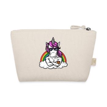 Magische Einhorn Fitness Gym Workout Regenbogen - Bio-Täschchen - Natur - Hinten