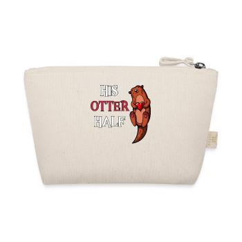 Sein Otter Half Girlfriend Matching - Bio-Täschchen - Natur - Hinten