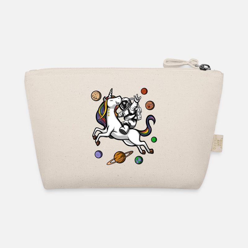 Space Astronaut Riding Magical Unicorn Organic Pouch