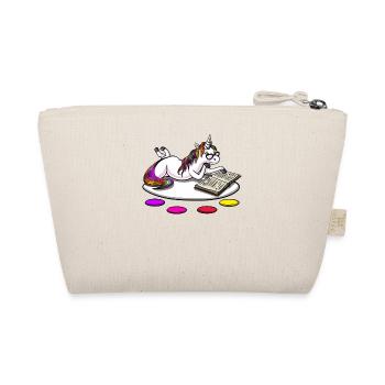 Magical Unicorn Book Reading Nerd - Organic Pouch - nature - Back