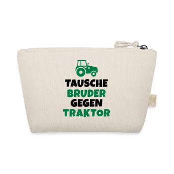 Tausche Bruder gegen Traktor - Bio-Täschchen - Natur - Hinten