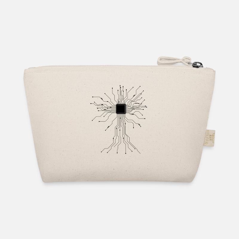 Computer Scientist CPU Heartbeat Gift for Nerds Organic Pouch