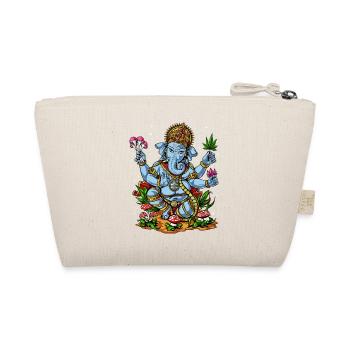 Ganesha Hindu Elephant God Psychedelic Weed Shroom - Organic Pouch - nature - Back