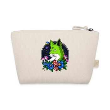 Fox Alien Space UFO Third Eye Animal - Organic Pouch - nature - Back